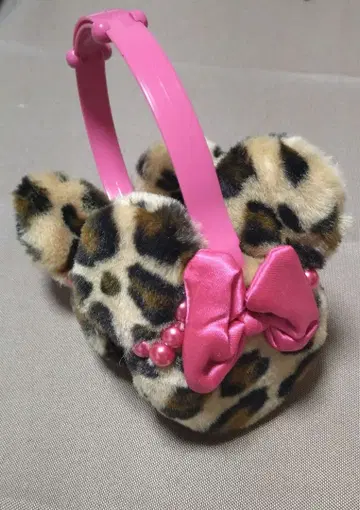 디즈니 레오파드 무늬 귀도리 귀마개 단종 레어