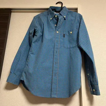 컬럼비아 블루 깅엄 체크 셔츠