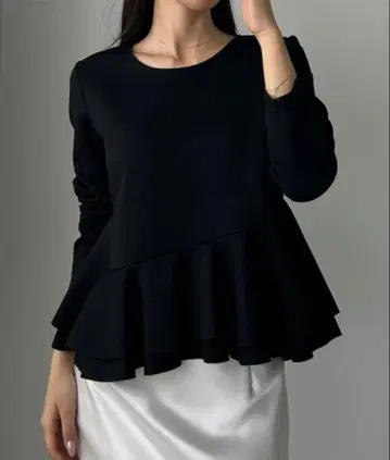 Louere 페플럼 디자인 컷 상의