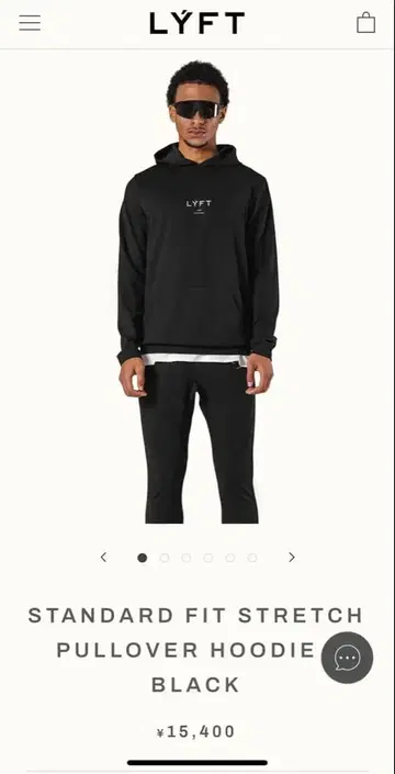 LYFT 스탠다드 핏 풀오버 후디 L 블랙