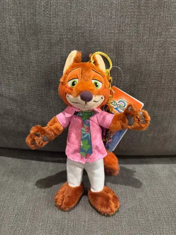 디즈니 스토어 주토피아 2 닉 봉제 인형 키체인 키링