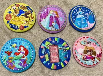 Disney 자수 캔뱃지 비스킷 2 프린세스 6개 세트