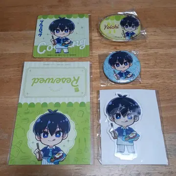 이치세 요이치 쿠킹 ver. 아크릴 스탠드 캔뱃지 5종 블루 록