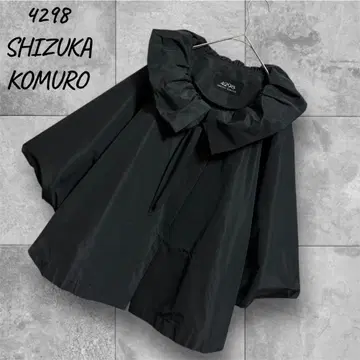 4298 시즈카 코무로 입체 옷깃 디자인 코트 블랙 사이즈 40