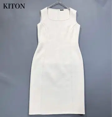 키튼 캐시미어 100% 슬리브리스 원피스 이탈리아제 42 아이보리