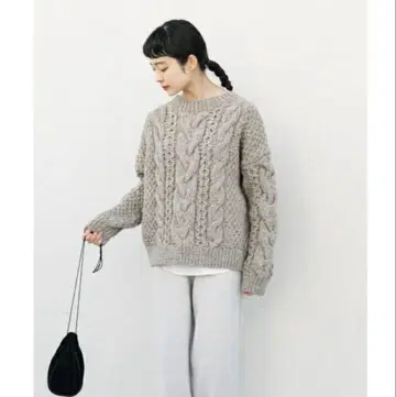 새상품 페루 아란 크루넥 니트 카구레 (kagure)