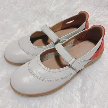 [ 미사용 새상품 ] 아키레스 솔보 스트랩 플랫 가죽 슈즈 24cm