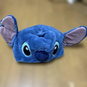 스티치 플리스 모자 파랑