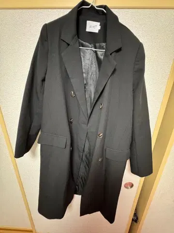 블랙 더블 브레스트 자켓