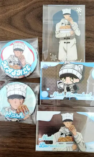 매쉬루 매쉬 White winter 캔뱃지 클리어 카드