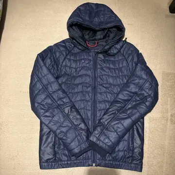 ZARA 네이비 후드 부착 다운 자켓