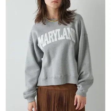 24SS 윔 가젯 패치워크 로고 맨투맨 그레이