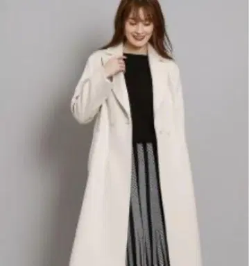 화이트 체스터 코트 더블 브레스트 일본제