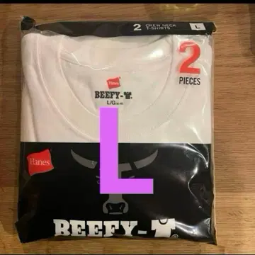 헤인즈 비피 티셔츠 2장 L 사이즈 화이트