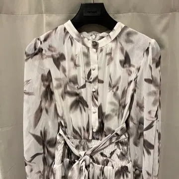 Mystrada 꽃무늬 롱 드레스 허리 리본 포함