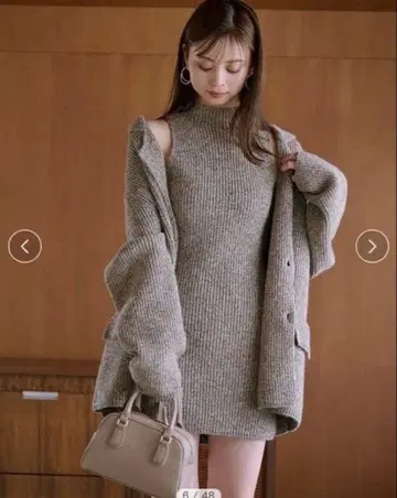 SNIDEL 니트 미니 원피스