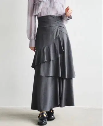 릴리안 캐럿 하이웨스트 캉캉 스커트