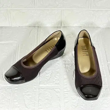 fitfit 발수 바이컬러 펌프스 다크 브라운 23cm 외반모지 대응