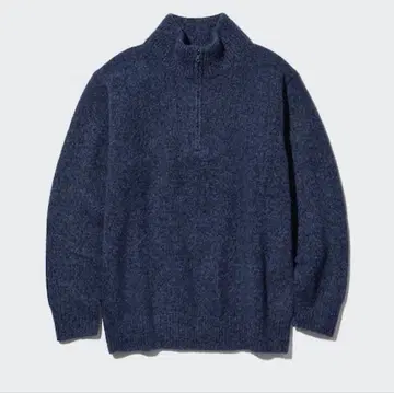 유니클로 수플레얀 하프 지퍼 스웨터 XL 사이즈