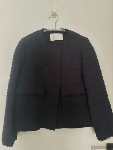 투모로우랜드 Ballsey 트위드 노카라 자켓