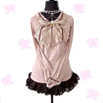 y2k axes femme 빅 리본 레이스 위시코어 발레코어