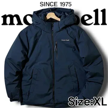 XL 정가 4.6만 몽벨 방수 방한 방수 지퍼 에코 다운 자켓 네이비