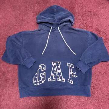 GAP 네이비 별 패턴 로고 후드티 XS