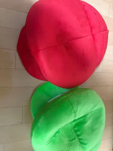 마리오 캐릭터 쿠션 레드 그린