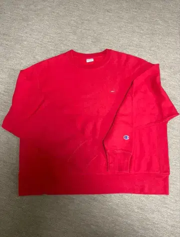 챔피온 리버스 위브 빨간색 XL