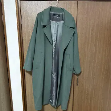 오버 사이즈 그린 롱 코트
