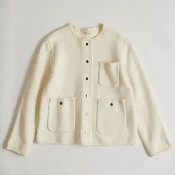 THE SHINZONE KNIT JACKET ECRU 신존 화이트