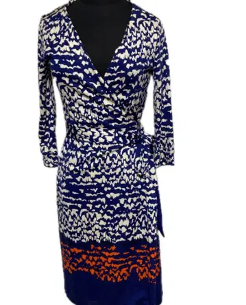 다이앤 폰 파스텐버그 실크 100% 랩 원피스