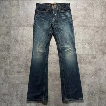 ripvanwinkle Y2K 00s 플레어 팬츠 부츠컷 데미지 가공