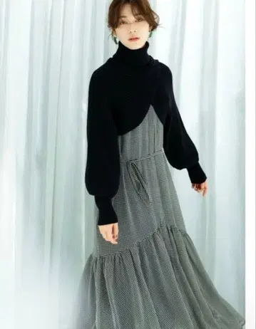 릴리 브라운 암워머 부착 원피스 세트