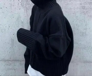 투데이풀 TODAYFUL 헤비 터틀 니트 블랙