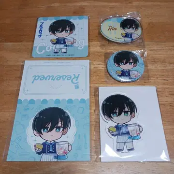 이토시 린 쿠킹 ver. 아크릴 스탠드 캔뱃지 5점 블루 록