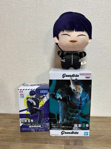 [미개봉] 괴수 8호 피규어, 봉제 인형 묶음 판매