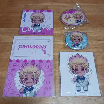 사도 류세이 쿠킹 ver. 아크릴 스탠드 캔뱃지 5종 블루 록