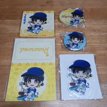 호쿠리 미츠루 쿠킹 ver. 아크릴 스탠드 캔뱃지 5점 블루 록