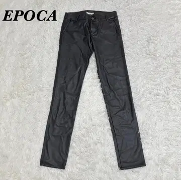 [ 새상품급 ] EPOCA 에코 가죽 팬츠 스키니 40 L 블랙