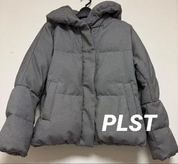 [ 새상품급 ] PLST 플라스테 볼륨 다운 자켓 하운드투스 체크