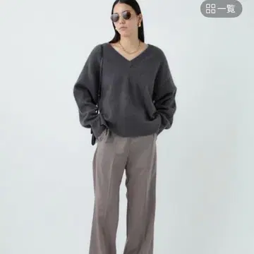 chaos 카오스 카네코 아야 씨 릴레이 네리버 니트 풀오버 그레이