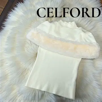 [ 초특가 ] CELFORD 셀포드 퍼 케이프 슬리브리스 니트 S 사이즈
