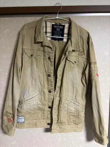 GOTCHA 갓차 자켓 L 베이지 유즈드 가공 페이드