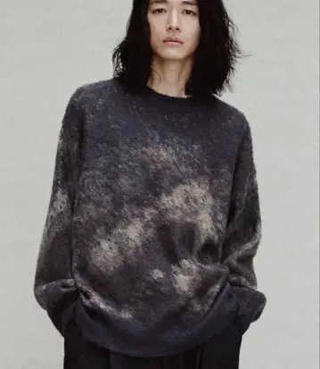 [ 새상품급 ] WYM LIDNM 모헤어 혼방 샤기 니트 M 브라운 계열