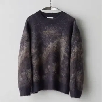 [ 새상품급 ] WYM LIDNM 모헤어 혼방 샤기 니트 M 브라운 계열