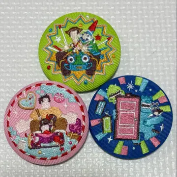 디즈니 자수 캔뱃지 자수 3개 세트