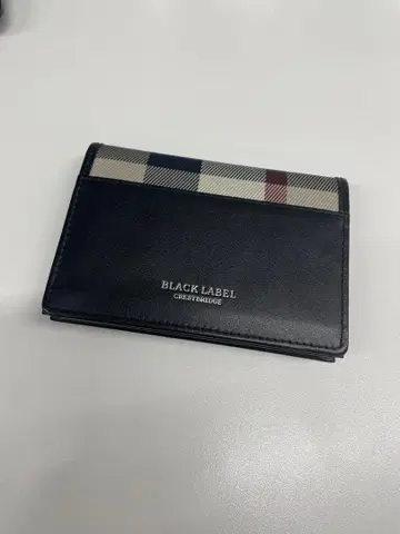 BLACK LABEL 명함지갑 체크 무늬