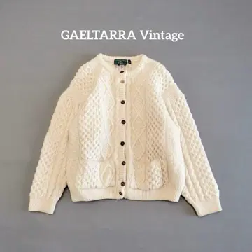 게일 타라 피셔맨 니트 가디건 아일랜드 빈티지