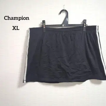 Champion XL 블랙 미니 스커트 사이드 스트라이프 빅 사이즈